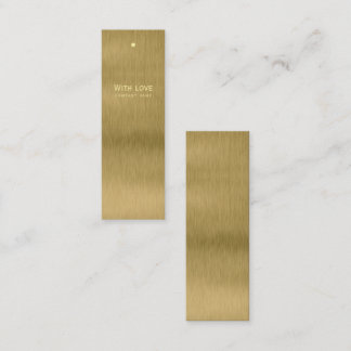 Carte De Visite Mini Balises cadeaux Faux Gold Metal Texture