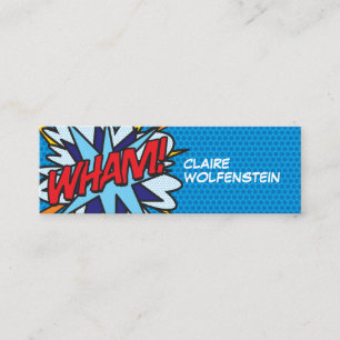 Carte De Visite Mini Bande dessinée de Pop Art personnalisée WHAM!