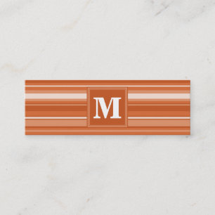 Carte De Visite Mini Bandes orange monogrammes