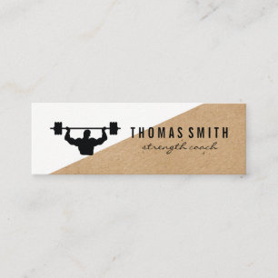 Carte De Visite Mini Barbell Personal Trainer Color Block