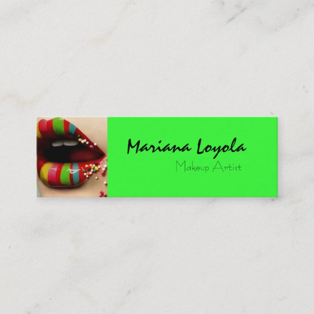 Carte De Visite Mini bariolé makeup (Devant)