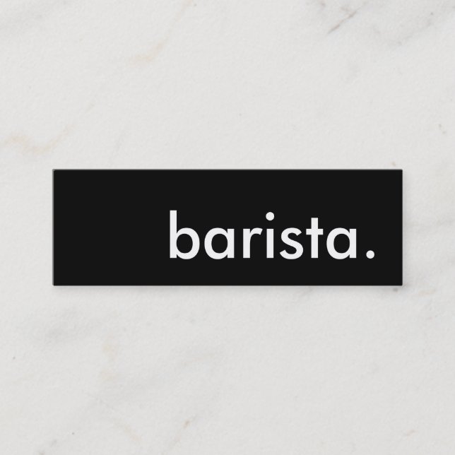 Carte De Visite Mini barista. (Devant)