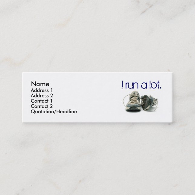 Carte De Visite Mini baskets, nom, adresse 1, adresse 2, contact 1… (Devant)