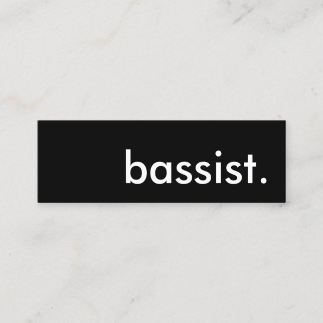Carte De Visite Mini bassiste. (Devant)