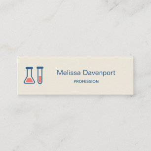 Carte De Visite Mini Beaker & Test Tube Science Themed