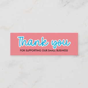 Carte De Visite Mini Beau Merci d'entreprise manuscrit pour votre comma