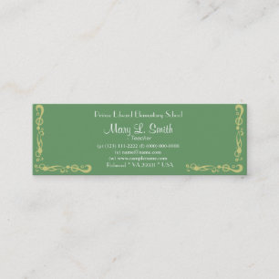 Carte De Visite Mini Beau style art rose azalea fleurs maigre