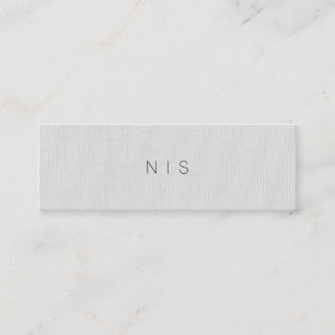 Carte De Visite Mini Beauté de toile grise minimaliste classique