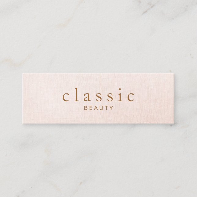 Carte De Visite Mini Beauté simple et classique Revêtement rose (Devant)