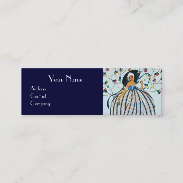 CARTE DE VISITE MINI BEAUTY MODE COSTUME DESIGNER MAKEUP ARTISTE (Devant)