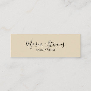 Carte De Visite Mini Beige professionnel élégant