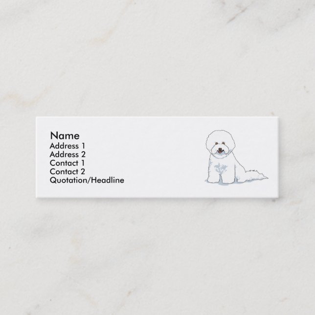 Carte De Visite Mini Bichon Frise (Devant)
