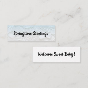 Carte De Visite Mini Bienvenue Sweet Baby/Springtime Salutations Mini B