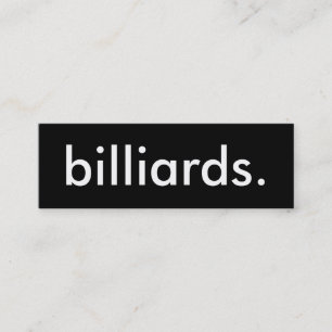 Carte De Visite Mini billard.