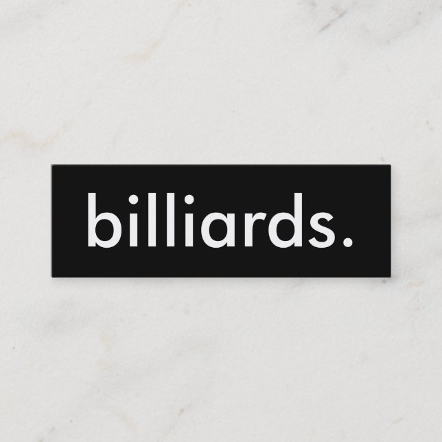 Carte De Visite Mini billard. (Devant)