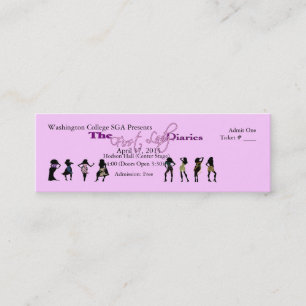 Carte De Visite Mini Billet personnalisable d'événement (femmes)