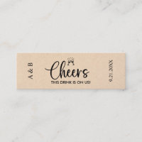 Billet Rustic Mariage Drink