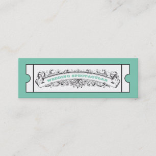Carte De Visite Mini Billets de mariage - menthe
