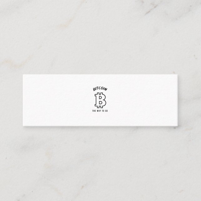Carte De Visite Mini Bitcoin le chemin (Devant)