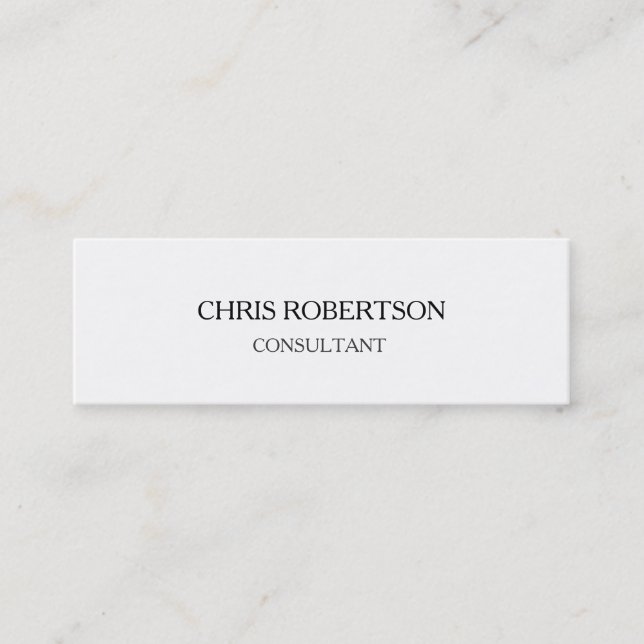 Carte De Visite Mini Blanc clair attirant Unique Professionnel (Devant)