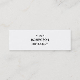 Carte De Visite Mini Blanc clair professionnel élégant moderne