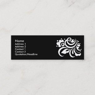 Carte De Visite Mini blanc_fleur