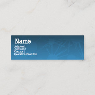 Carte De Visite Mini Bleu d'ÉCLABOUSSURE de RUE