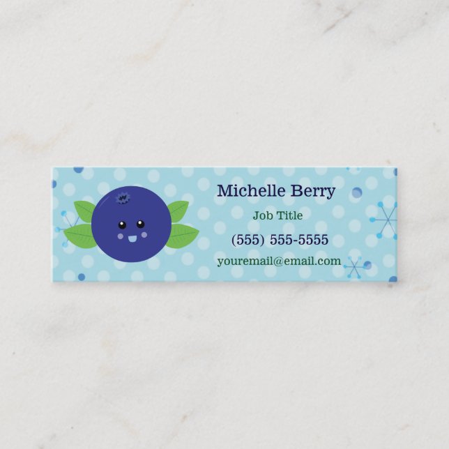 Carte De Visite Mini Bleu mou (Devant)