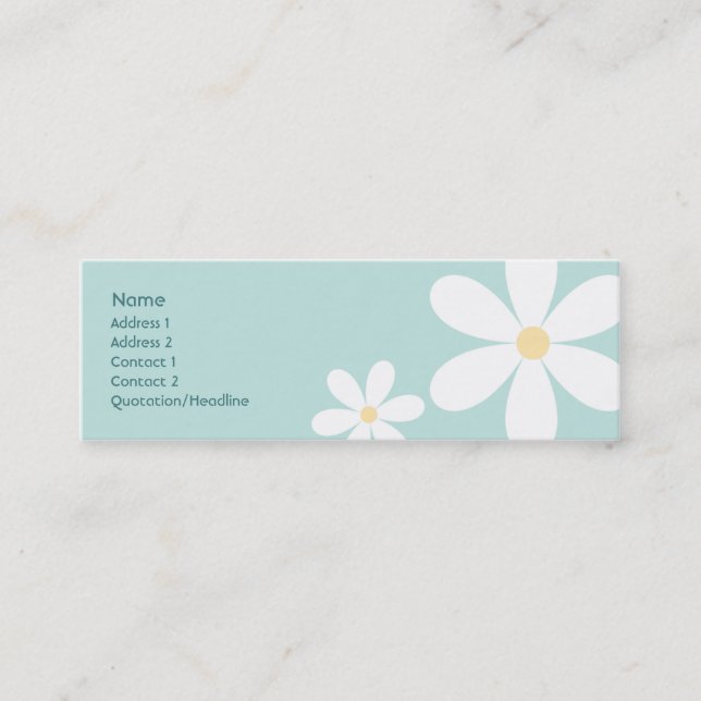 Carte De Visite Mini Bleus Daisers - Splendides (Devant)