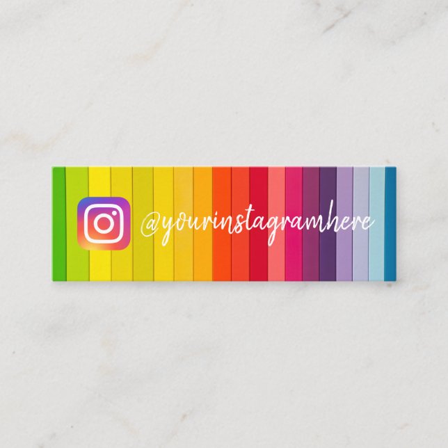 Carte De Visite Mini Blocage de couleur - Bandes Instagram (Devant)
