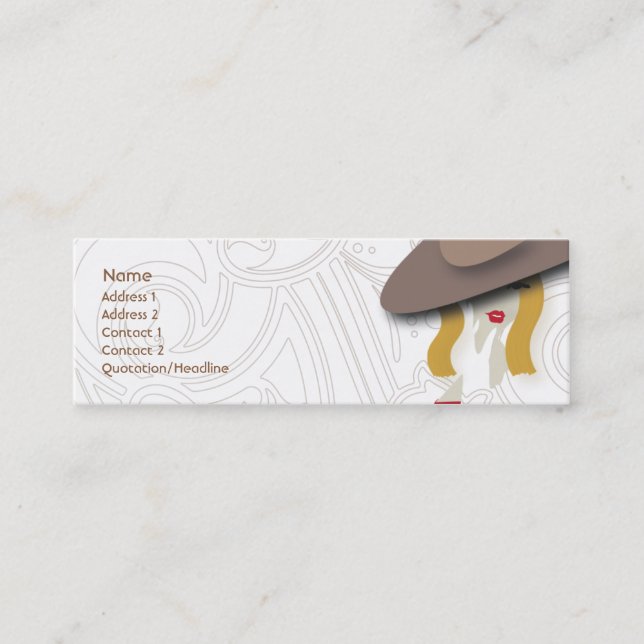 Carte De Visite Mini Blond - Skinny (Devant)