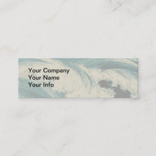 Carte De Visite Mini Blue Ocean Waves Bois japonais