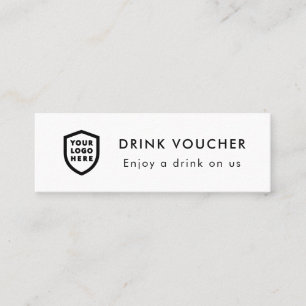 Carte De Visite Mini Bon de boisson de l'entreprise Logo des événemen