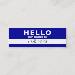 Carte De Visite Mini bonjour mon nom est