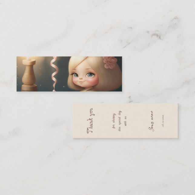 Carte De Visite Mini Bonne fille anniversaire 01 (Devant / Derrière)