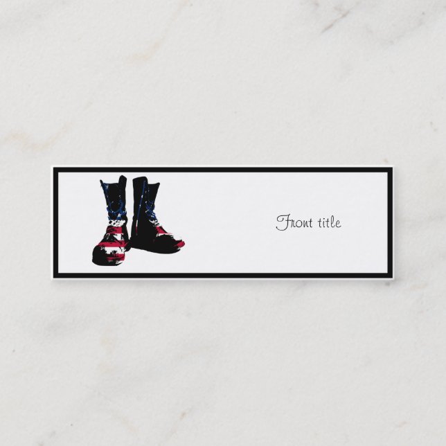 Carte De Visite Mini Boots de combat américains (Devant)