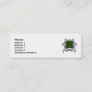 Carte De Visite Mini Bouclier de tartan de Henderson