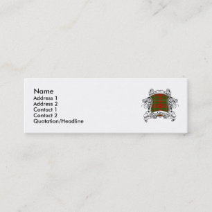 Carte De Visite Mini Bouclier de tartan de MacGregor