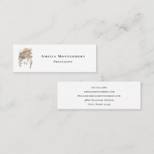 Carte De Visite Mini Bouquet de fleurs Boho et Dreamcatcher