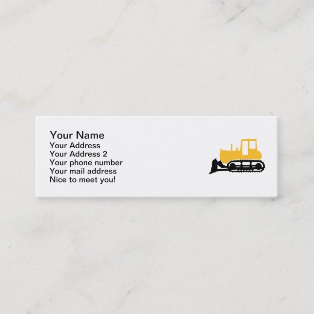 Carte De Visite Mini Bouteur (Devant)