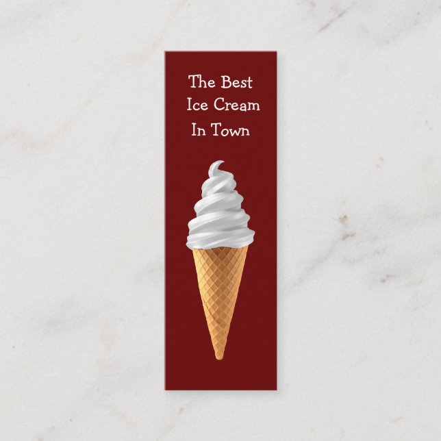 Carte De Visite Mini Boutique cool de crème glacée sucrée (Devant)