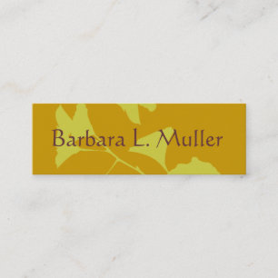 Carte De Visite Mini Branche de Ginkgo Tree brillante avec Feuilles