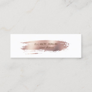 Carte De Visite Mini Brosse Rose moderne en or, Blancs