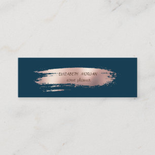 Carte De Visite Mini Brosse Rose moderne en or, simple