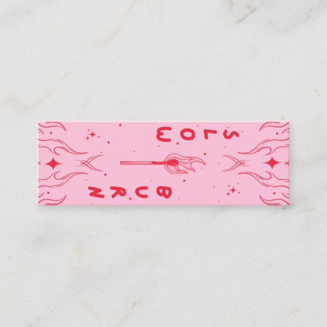 Carte De Visite Mini BRÛLE LENTE - 🔥 Signet (Devant)