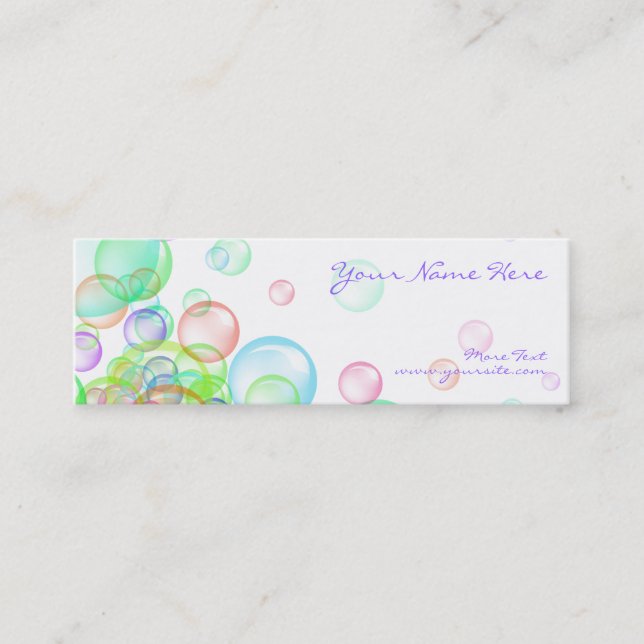 Carte De Visite Mini Bulles de savon (Devant)