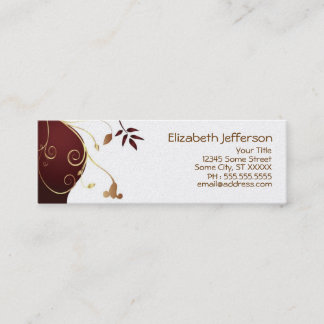 Carte De Visite Mini Businesscard élégant - or maigre