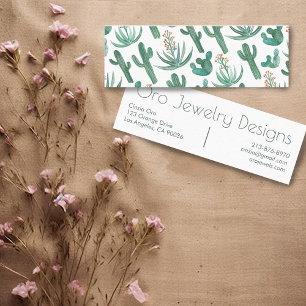 Carte De Visite Mini Cactus du désert & Succulents Chic Watercolor Moti