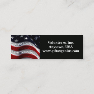Carte De Visite Mini Cadeau volontaire patriotique d'appréciation