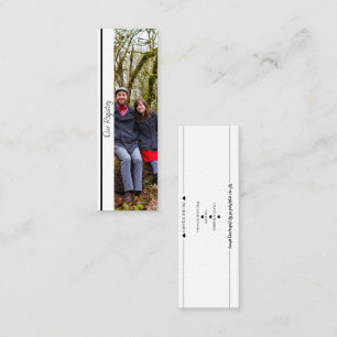 Carte De Visite Mini Cadre de Mariage Minimaliste pour Insérer la Liste